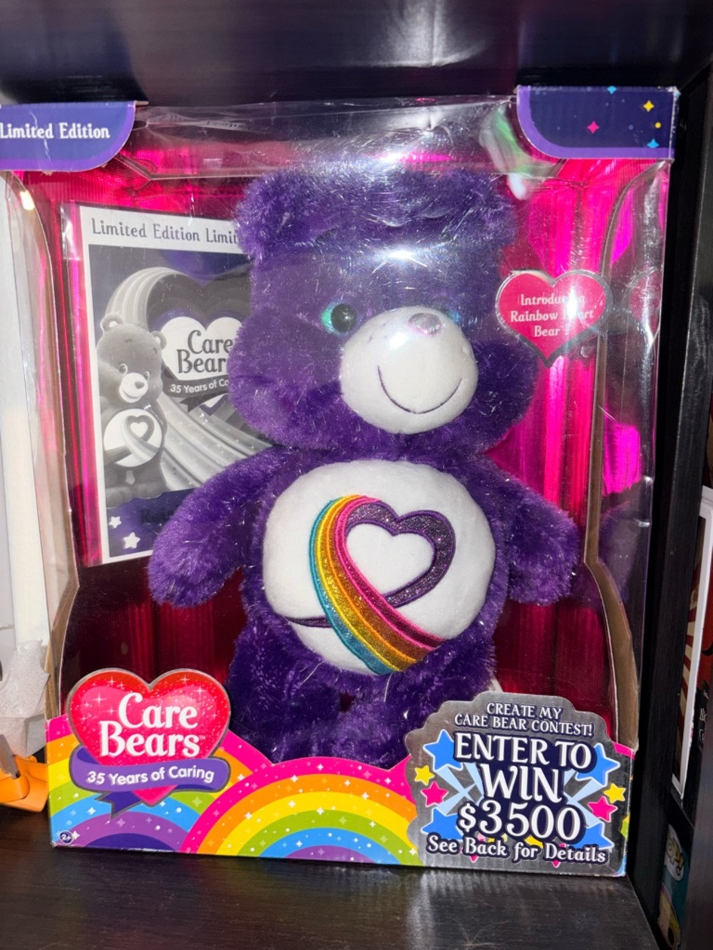 Care Bears Purple Rainbow Heart Plush - Limited Edition